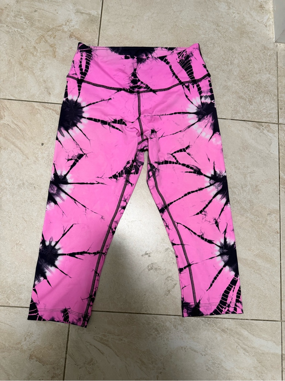 Zumba hot Pink Tie-Dye Active yoga / Zumba leggings 28” waist